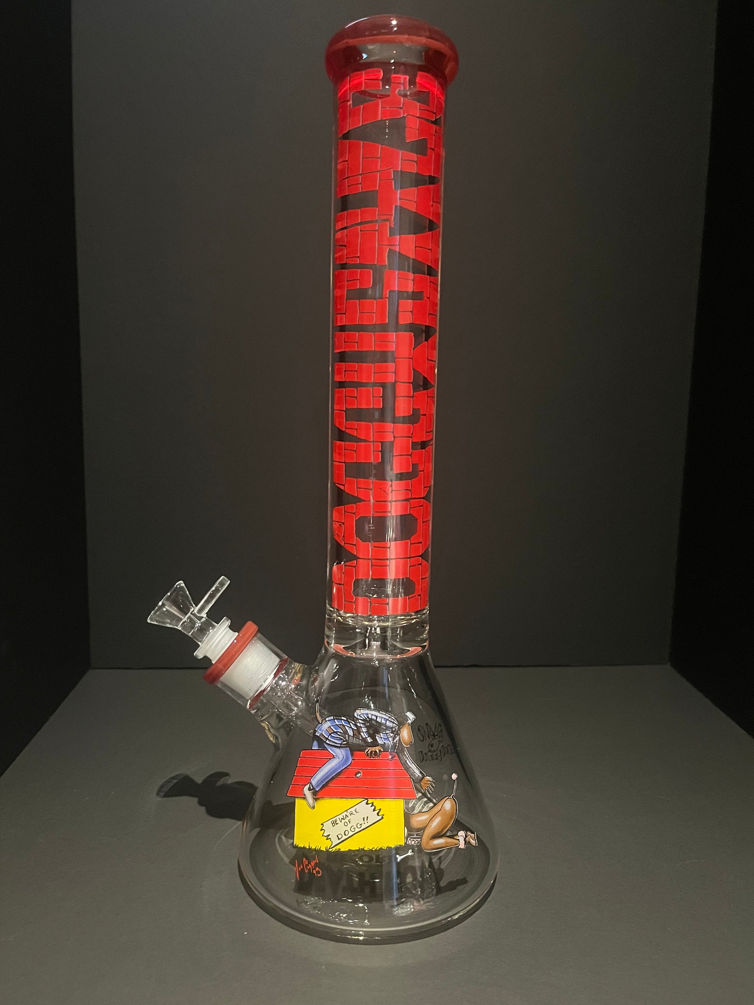 DEATH ROW-15.5" 7 mm Glass water bong by Infyniti [DOGGYSTYLE]