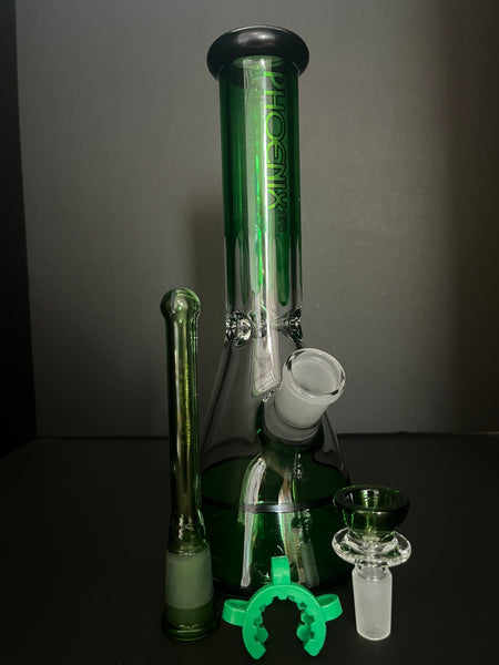 PHOENIX STAR -10" glass water bong with clip