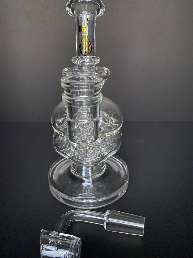 6 Double Glass Recycle Rig with Shower Head Diffuser –