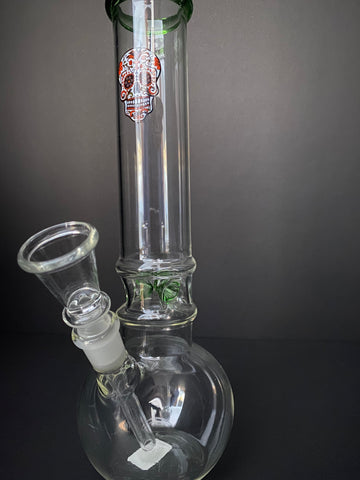 Transcendence: Glass Beaker Water Pipe Bong - 12.5" Tall & 7mm  Thick - Gold