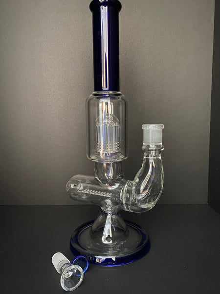 14" 8 Arms Percolator and Inline Diffused Water Bong