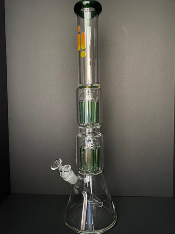 20" INFYNITI 7mm Thickness Dual 8-Arm Glass Water Bong