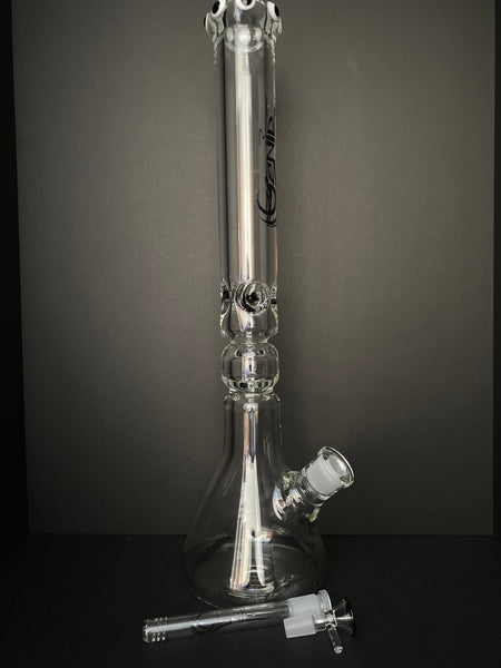 19.5" GENIE 9mm Curved Shaft Glass Beaker Bong