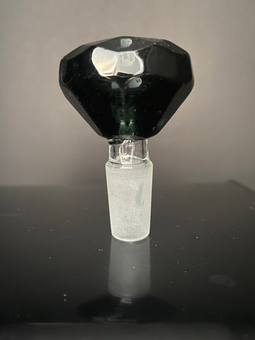 Diamond Cutting Shape Wide Glass Bowl